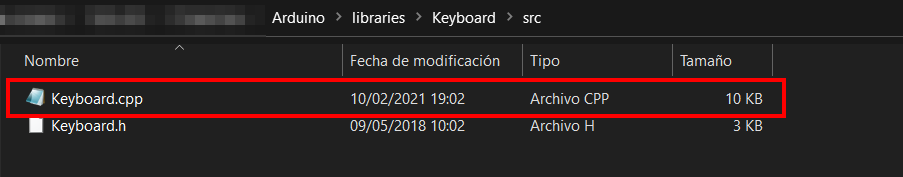 Figura 1.6: Ubicación Keyboard.cpp