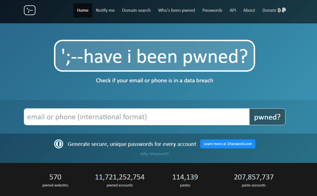 Have I Been Pwned