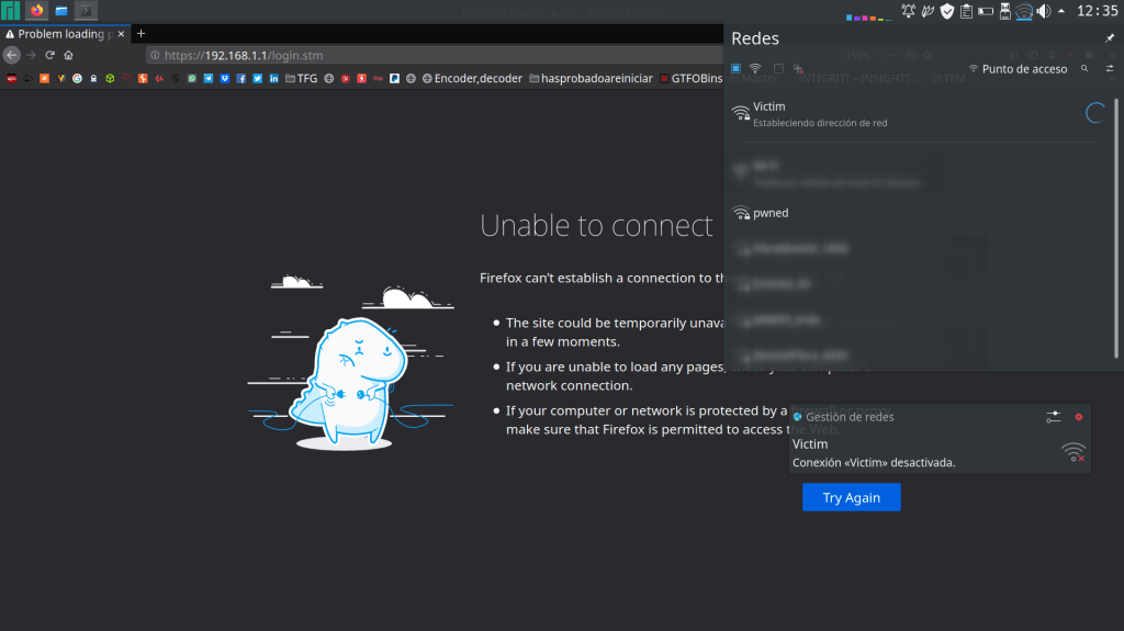 Figura 16: Cliente desautenticado