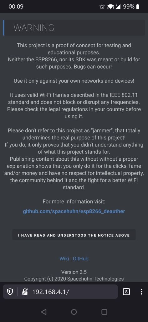 Figura 12: Disclaimer