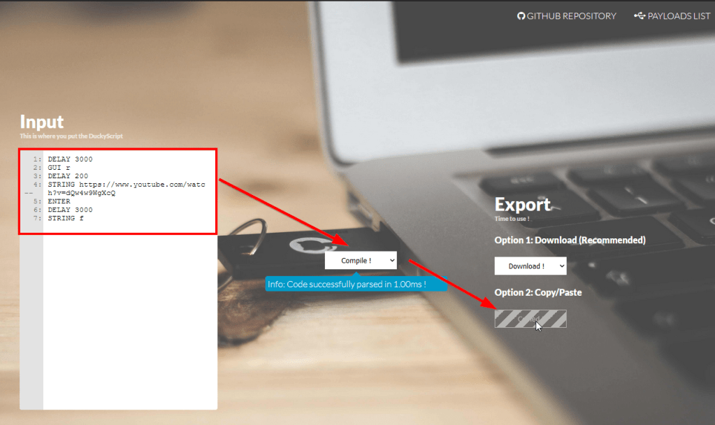 Figura 1.4: Ejemplo Duckuino