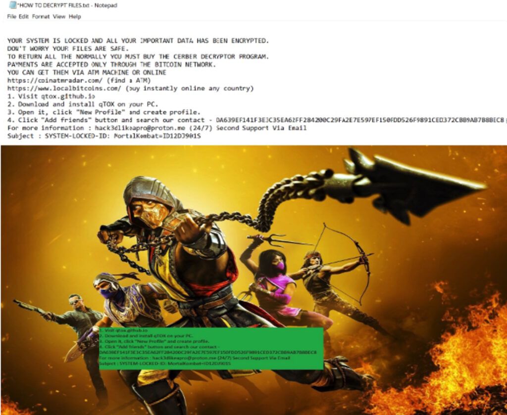 ransomware mortalKombat