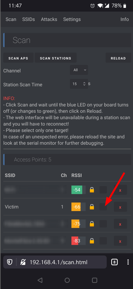 Figura 14: Resultados del escáner