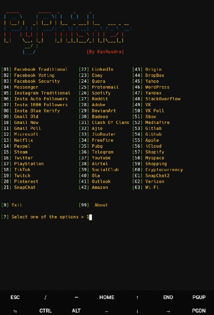 herramienta de phishing